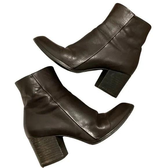 Coclico Dark Brown Leather Ankle Boots, EU Size 37.5