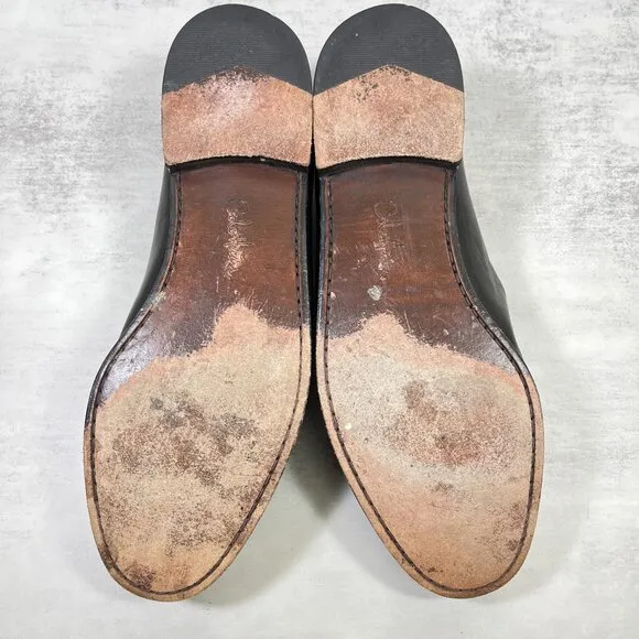 Cole Haan Ascot II Gold Horsebit Leather Loafers - Men's Size 11 - Black