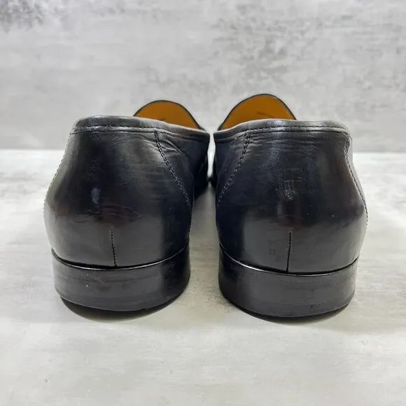 Cole Haan Ascot II Gold Horsebit Leather Loafers - Men's Size 11 - Black
