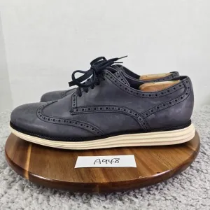 Cole Haan Grand Os Navy Leather Wingtip Brogue Casual Oxford Sneakers Mens 10.5