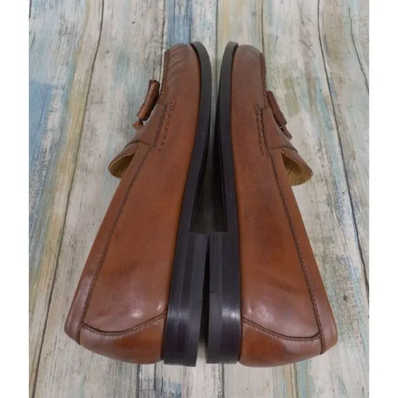 Cole Haan Grand.OS Main Pinch Tassel Loafers Size 10.5 Men's Brown Leather Mocs
