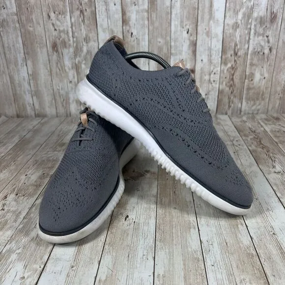 Cole Haan GrandPro Knit Oxford Shoes‎ Gray Casual Comfort Men's Sneakers