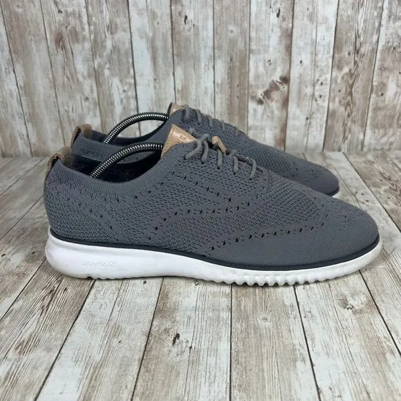 Cole Haan GrandPro Knit Oxford Shoes‎ Gray Casual Comfort Men's Sneakers