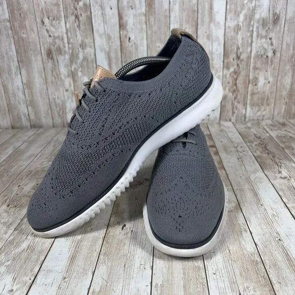 Cole Haan GrandPro Knit Oxford Shoes‎ Gray Casual Comfort Men's Sneakers