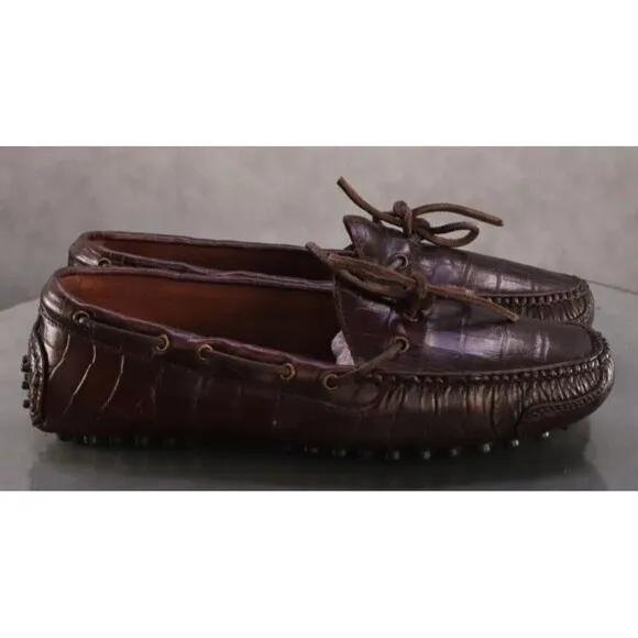 Cole Haan Gunnison Driver Men's Driving Loafers Shoes Size 9 D Croc Print C05921