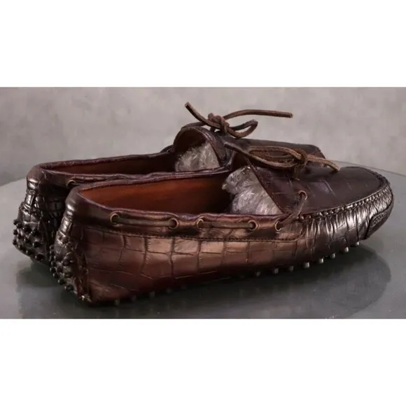 Cole Haan Gunnison Driver Men's Driving Loafers Shoes Size 9 D Croc Print C05921