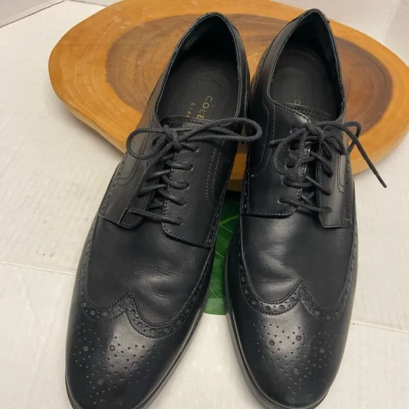 Cole Haan Leather Laced Oxford Wing Tip Loafers