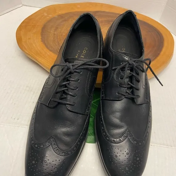 Cole Haan Leather Laced Oxford Wing Tip Loafers