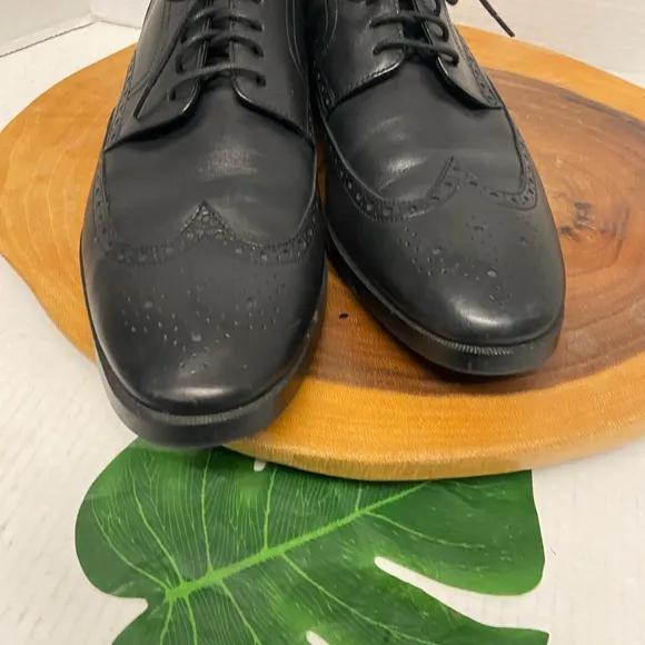 Cole Haan Leather Laced Oxford Wing Tip Loafers