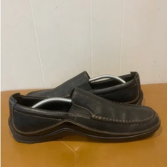 Cole Haan Men Leather Slip On Loafers Casual Comfort Driving Shoes Black Sz 13
