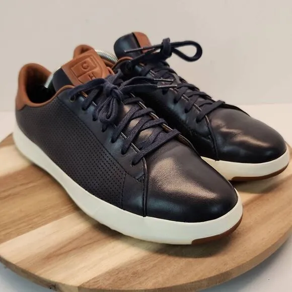 Cole Haan Men Size 9.5  Grandpro C28872 Blue Leather Sneakers