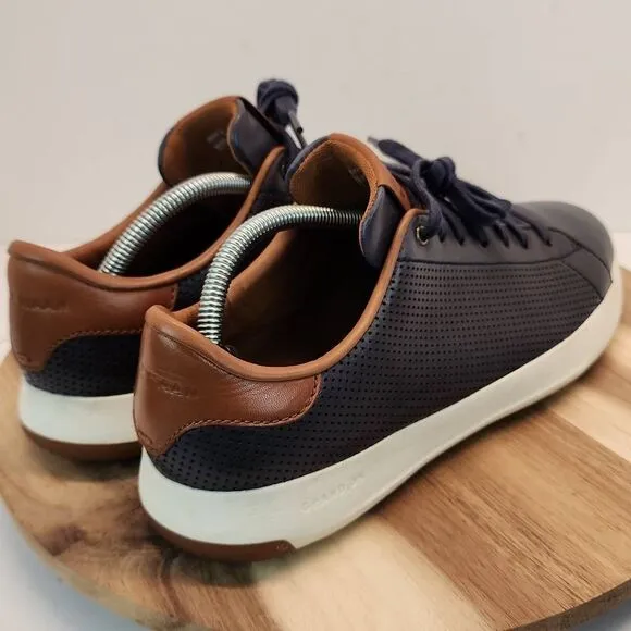 Cole Haan Men Size 9.5  Grandpro C28872 Blue Leather Sneakers