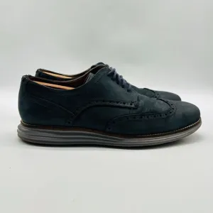 Cole Haan Mens 9 Blue Wingtip Oxford Dress Shoes Casual Grand OS Sneakers