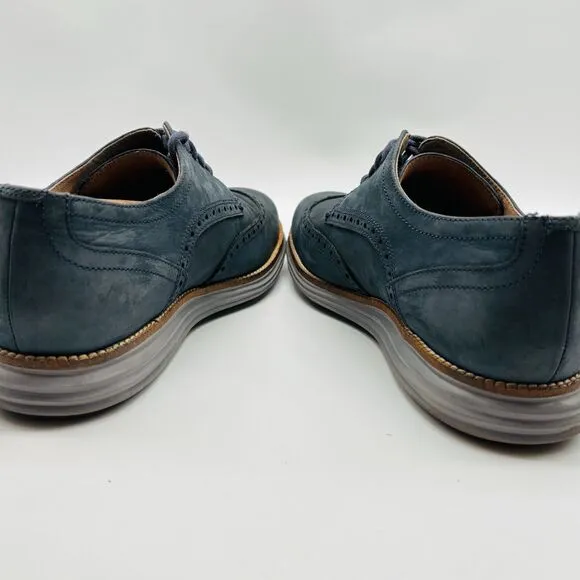 Cole Haan Mens 9 Blue Wingtip Oxford Dress Shoes Casual Grand OS Sneakers