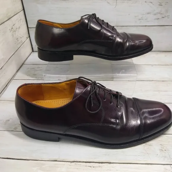 Cole Haan Mens 9.5D Calhoun Mahogany Leather LaceUp Oxford Loafers