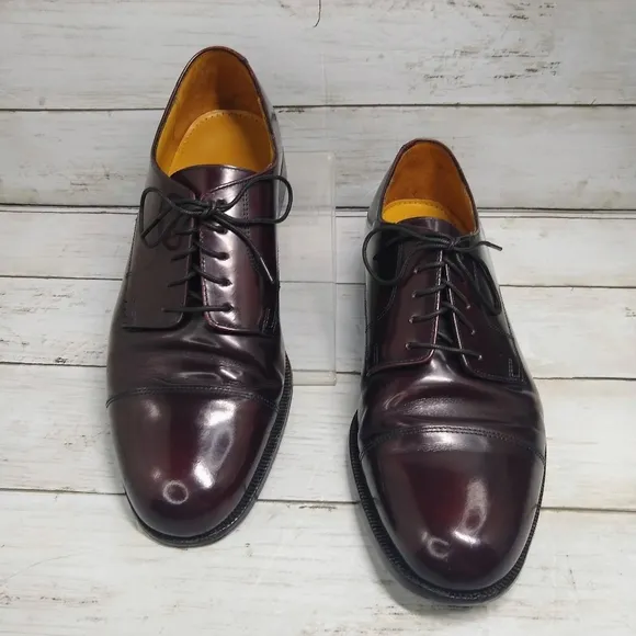 Cole Haan Mens 9.5D Calhoun Mahogany Leather LaceUp Oxford Loafers