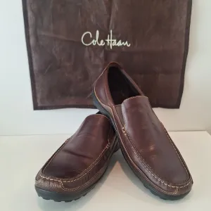 Cole Haan men's brown loafers with dust bag