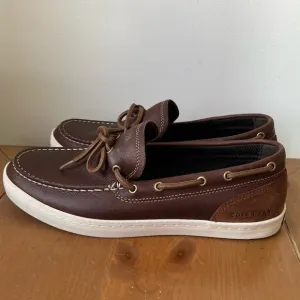 COLE HAAN Men’s Nantucket Deck Camp Leather Moccasins Brown Boat Shoe Loafers 10