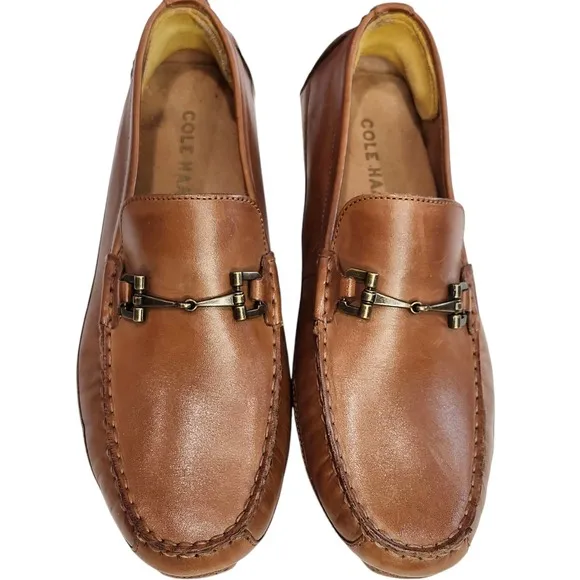 Cole Haan Men's Wyatt Horsebit Driver British Tan Leather Loafers C35784 Sz 8
