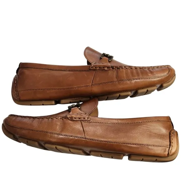 Cole Haan Men's Wyatt Horsebit Driver British Tan Leather Loafers C35784 Sz 8