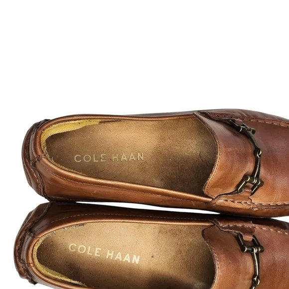 Cole Haan Men's Wyatt Horsebit Driver British Tan Leather Loafers C35784 Sz 8