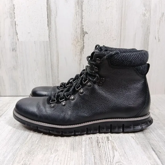 Cole Haan Men's Zerogrand Hiker Waterproof  Black Lace Up Boots #1031