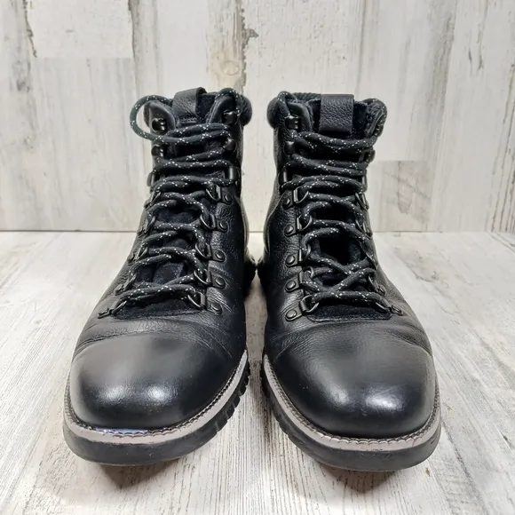 Cole Haan Men's Zerogrand Hiker Waterproof  Black Lace Up Boots #1031