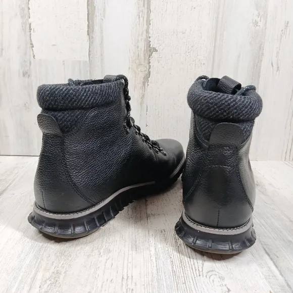Cole Haan Men's Zerogrand Hiker Waterproof  Black Lace Up Boots #1031
