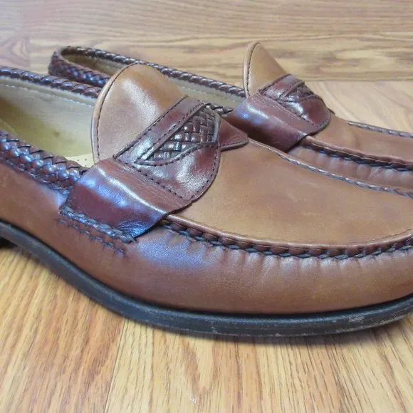 COLE HAAN NEWCASTLE LOAFERS BROWN LEATHER Sz 9 D