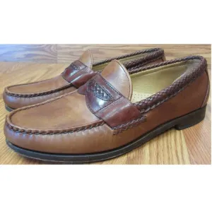 COLE HAAN NEWCASTLE LOAFERS BROWN LEATHER Sz 9 D
