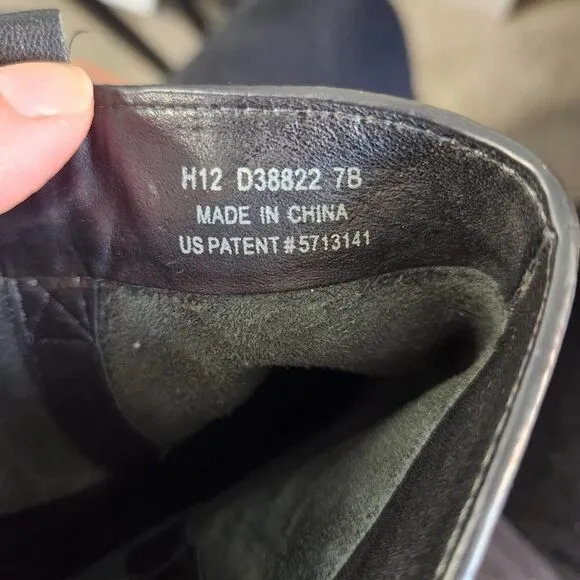 Cole HAAN NIKE AIR  Black Buckle Leather Moto Ankle Boots Size 7