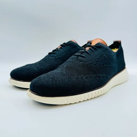 Cole Haan Oxfords Mens 10 Black Stitchlite Wingtip Sneakers Comfort Shoes
