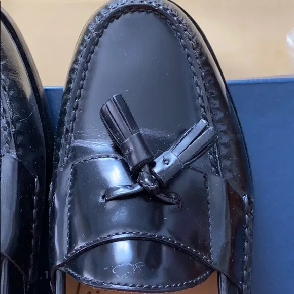 Cole Haan Pinch Tassel Black leather loafers 11D