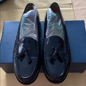 Cole Haan Pinch Tassel Black leather loafers 11D
