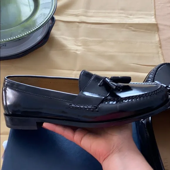 Cole Haan Pinch Tassel Black leather loafers 11D
