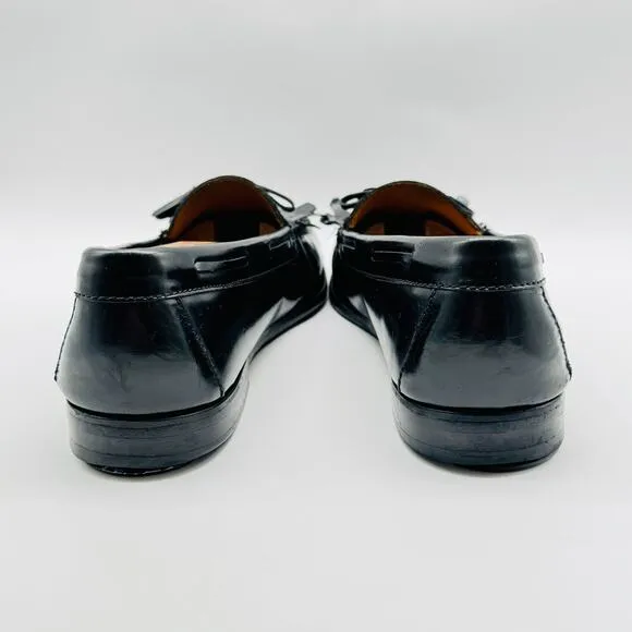 Cole Haan Shoes Mens 10.5 Black Leather Loafers Tassel Moccasin Casual VTG