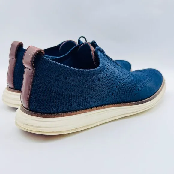 Cole Haan Shoes Mens 10.5 Blue Stitchlite Wingtip Oxford Zerogrand Sneakers