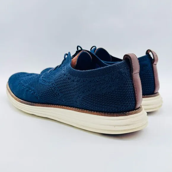 Cole Haan Shoes Mens 10.5 Blue Stitchlite Wingtip Oxford Zerogrand Sneakers