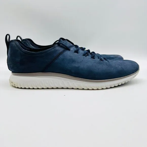 Cole Haan Shoes Mens 11 Blue Nubuck Oxfords Sneakers Casual Lace Up Grand OS