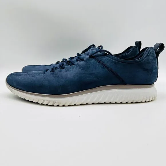 Cole Haan Shoes Mens 11 Blue Nubuck Oxfords Sneakers Casual Lace Up Grand OS