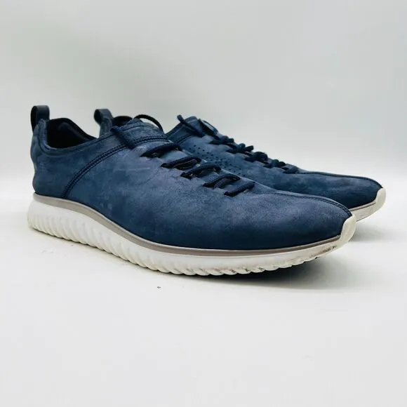 Cole Haan Shoes Mens 11 Blue Nubuck Oxfords Sneakers Casual Lace Up Grand OS