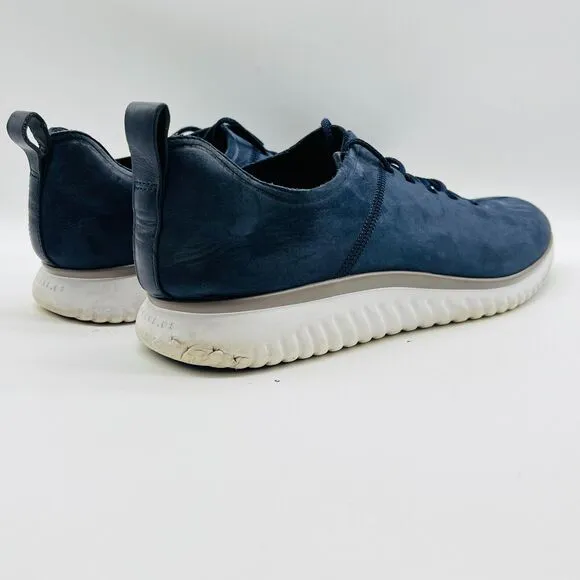 Cole Haan Shoes Mens 11 Blue Nubuck Oxfords Sneakers Casual Lace Up Grand OS
