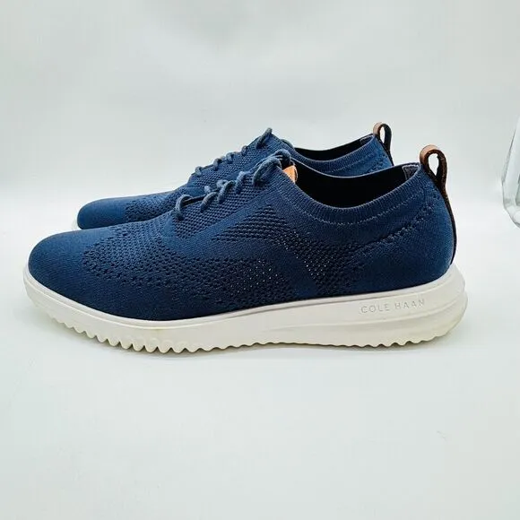Cole Haan Shoes Mens 11 Blue Stitchlite Wingtip Oxford Grand Stretch Sneakers