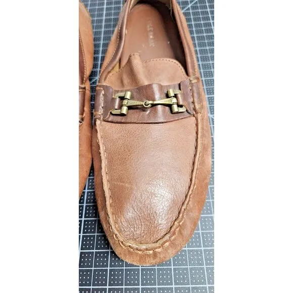 COLE HAAN Somerset link bit loafers brown‎ leather men 11M