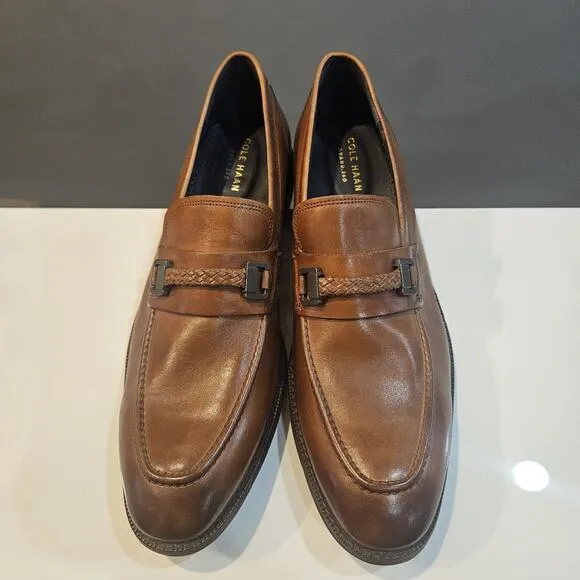 Cole Haan Warner Grand Bit Dress Shoe Loafer Brown Mens Size 10 1/2M Leather