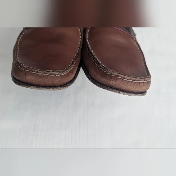 Cole Haan Woman's Leather Brown/Pink Loafers Shoes Size 6.5B