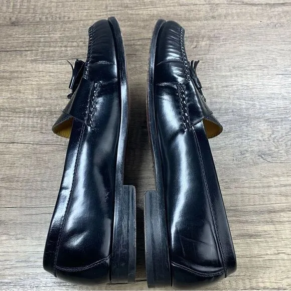 Cole Haan~Men's~Black Leather Pinch Tassel Loafers~Size 11D
