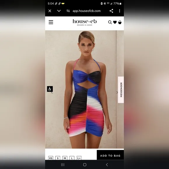 Colorful Halter Cutout Dress