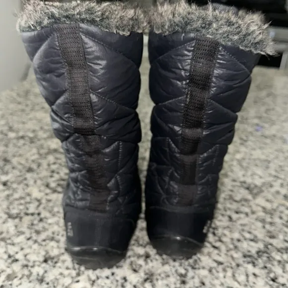 COLUMBIA BLACK MINX MID 3 OMNI-HEAT WATERPROOF BLACK FOIL WINTER BOOTS SZ 9.5