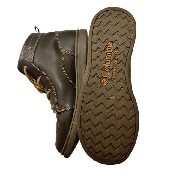 Columbia Brown Outdoor Chukka Omni- Grip Boots with Rugged Sole